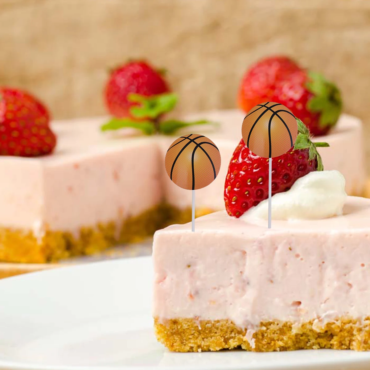50 шт. Топпер для торта баскетбольная форма фруктовые декоративные палочки еды