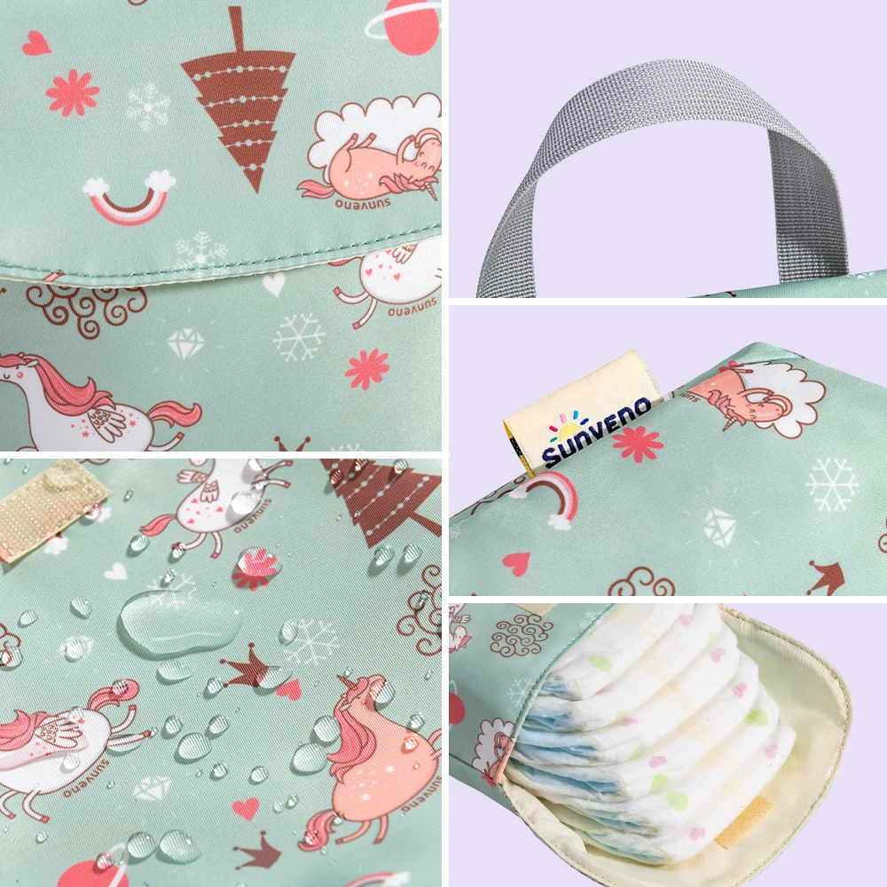 

3pcs Reusable Babes Diaper Pouch Portable Outdoor Baby Diaper Bag large capacity Fashion Waterproof Diaper Organizer Wet/Dry