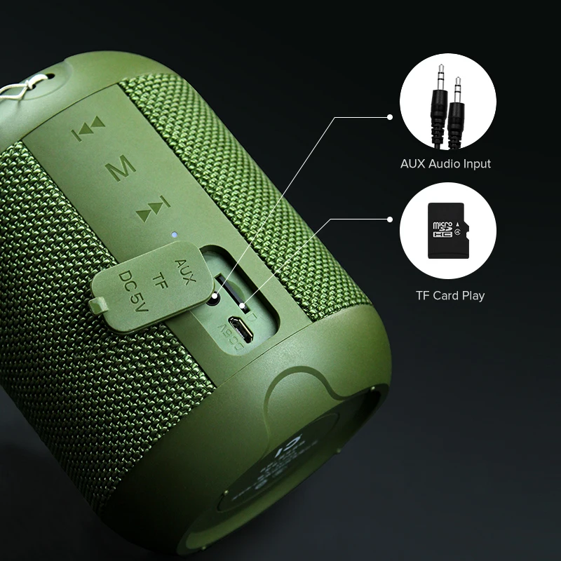Высококачественный HIFI динамик MP3 TF UBS AUX плеер водонепроницаемый портативный