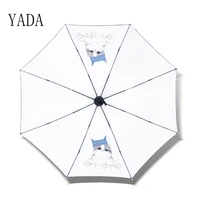 yada new design big face cat umbrella for women men anti uv lovely cartoon dog umbrellas folding rainy umbrella gift yd200068