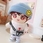 Одежда для кукол, плюшевая кукла со смайликом, 20 см, шерстяная шапка, свитер, костюм, рождественские подарки