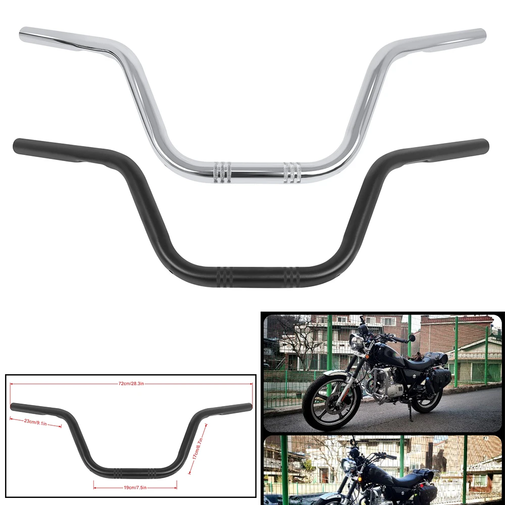 

Compatible With Harley Softail Sportster XL883 XL1200 X48 72 1340 Dyna Softail Fat Bob Boy FLST FXST 1" 25MM Handlebar Drag Bars