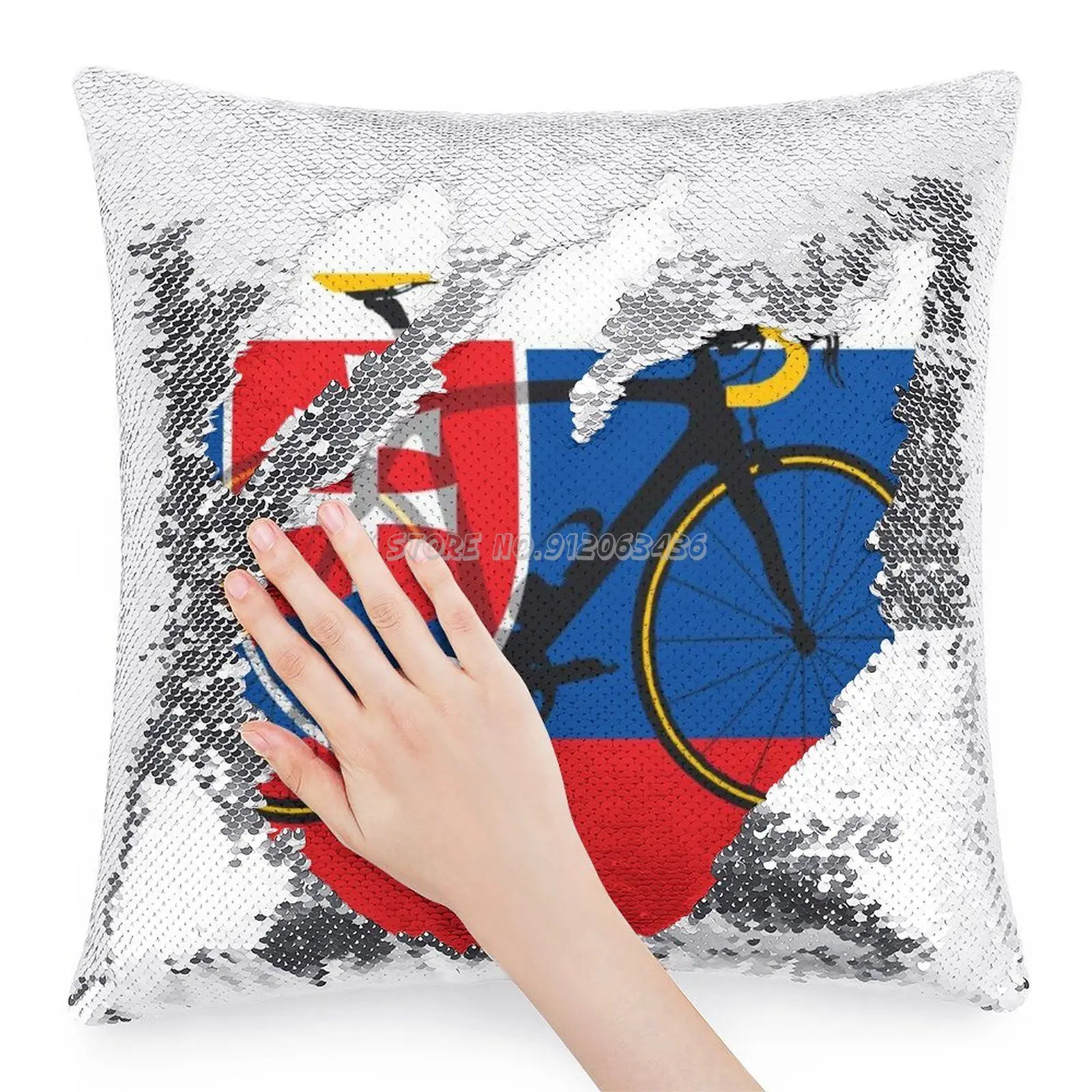 Флаг для велосипеда Словакия (большая выделка) блестящая подушка чехол наволочка