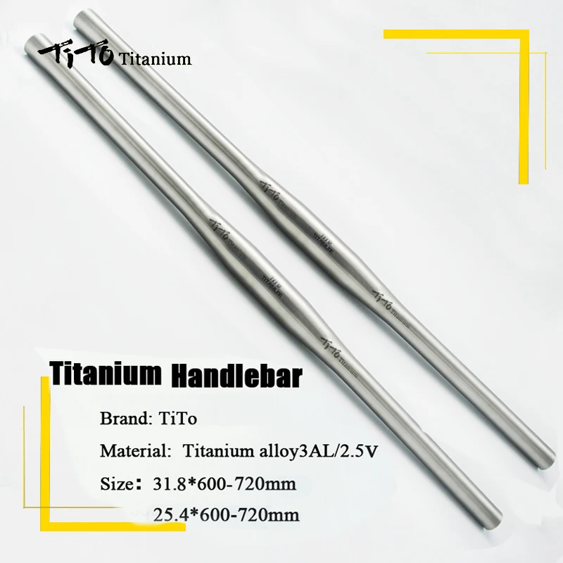 

Горный велосипед Тито из титанового сплава, руль для дорожного велосипеда 31,8 или 25,4*600/620/640/660/680/700 мм