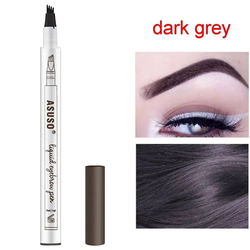 

Hot Sale Microblading Natural Eyebrow Tattoo Pen Waterproof Eye Makeup 3 Colors Easy Use Eyebrow Pen Deep Color Pencil Eyebrow