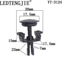ledtengjie car fastener clip 10pcs yt 3124 bumper piercing fastener clip pusher hole rivet for mercedes benz repair fasteners