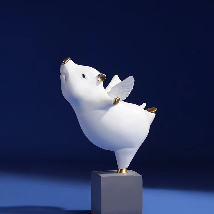 

Home Decor Decoration Crafts Little Flying Pig Resin Statues Sculptures Living Room Study Decor Resin Art Kids Birthday Gift