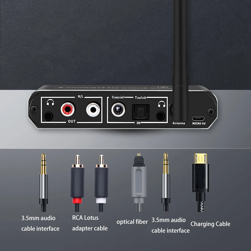 Преобразователь передатчик DISOUR DAC Bluetooth 5 0 цифровой аудио в аналоговый AUX