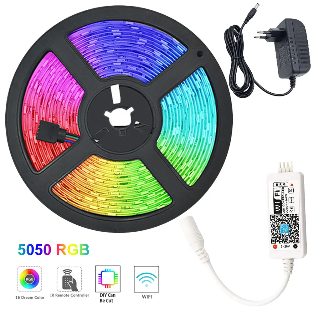 

Гибкая светодиодная лента, 5-20 м, 5050 RGB