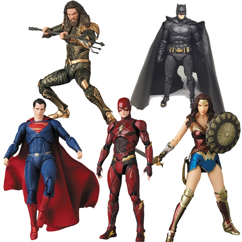 

Фигурка Mafex Deadpool, фигурка Брюса Уэйна аквамана, экшн-фигурка киборга Flash Wonder Women Joker, Коллекционная модель, игрушка в подарок, 16 см