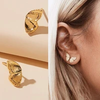 fashion mini gold butterfly stud earrings for women teens girls simple trendy butterfly earrings party daily fashion jewelry