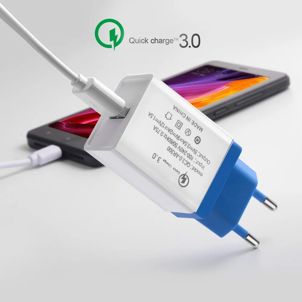 Универсальное USB зарядное устройство QC3.0 5 В/3.5A быстрое зарядное устройство портативное настенное зарядное устройство адаптер EU US разъем для Android IOS смартфон