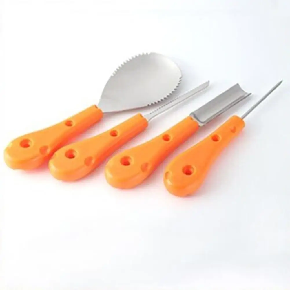 4 pcs/set Halloween Pumpkin Carving Kit Heavy Duty Stainless Steel Tools Set for Decoration DIY | Инструменты