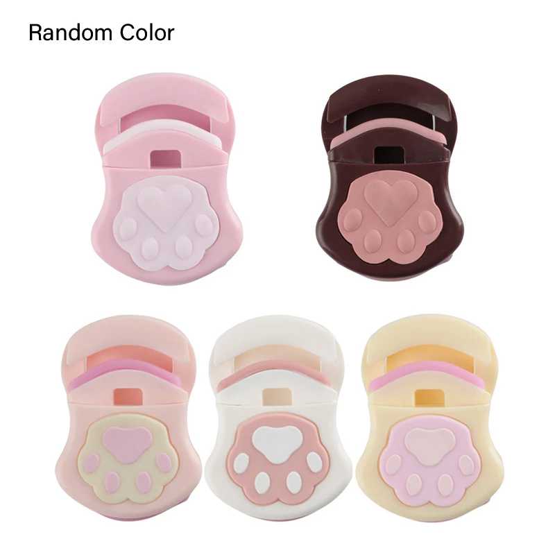 

1PC Super Cute Cat Paw Eyelash Curler Portable Eye Lashes Curling Clip Cosmetic Makeup Tool Accessory Random Color