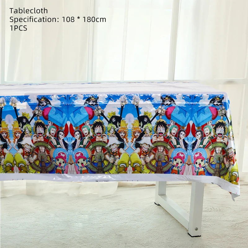 Omilut аниме цельный декор для дня рождения Luffy одноразовая посуда набор мультфильм