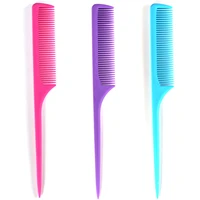 blue zoo hairdressing abs tail comb pick comb hair up do anti static comb fluorescence color 3 color gift for father