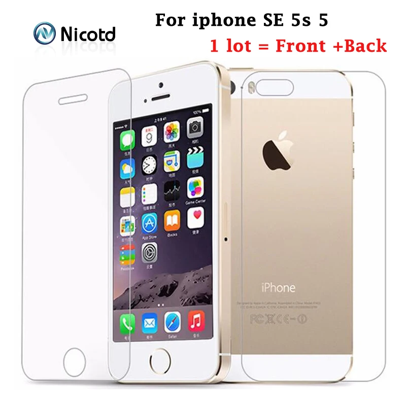 

Закаленное стекло для iPhone SE 5 5S, 2 шт./лот, Противоударная Взрывозащищенная пленка для защиты экрана от царапин для iphone 5S 5 se