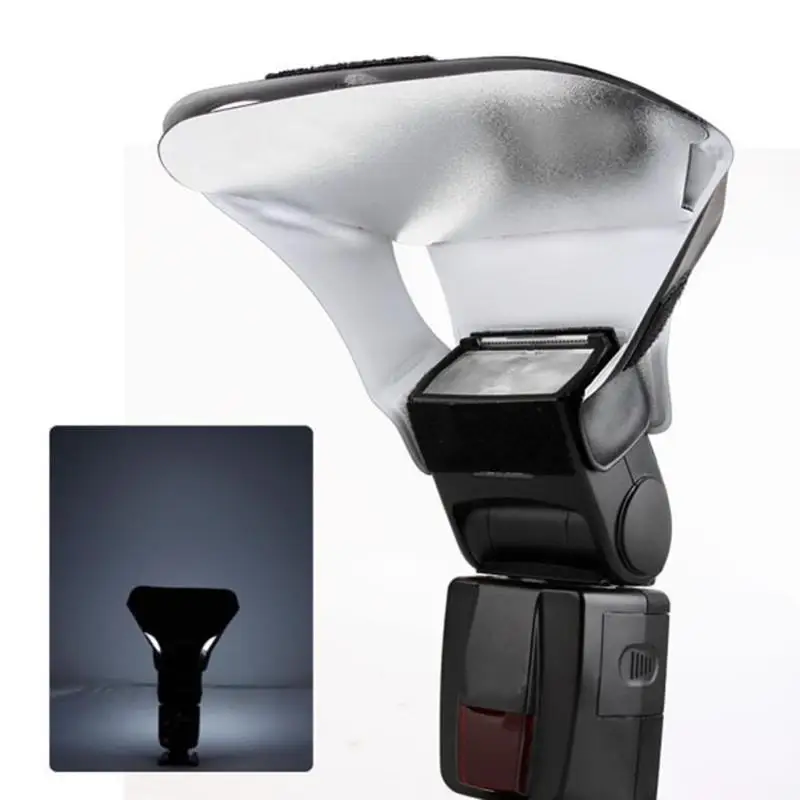 

Universal Camera Flash Speedlite Diffuser Silver/White/Gold Reflector Board Softbox Soft Light For Canon Nikon Pentax