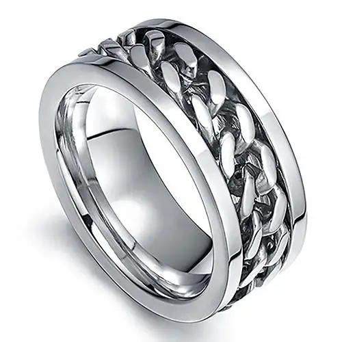 Мужские и женские кольца в стиле панк унисекс из нержавеющей стали с