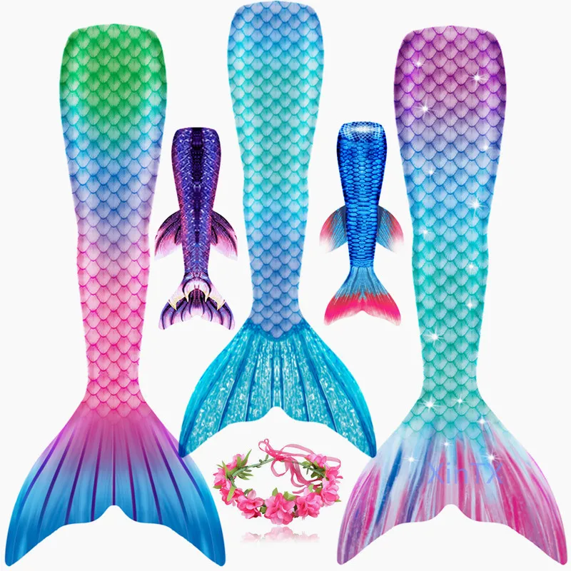 Детский костюм Русалочки купальный с моноластом без ласточек для девочек