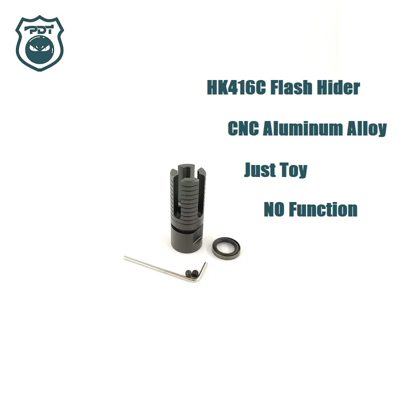 

14 мм CCW резьба HK416C Flash Hider безфункциональное намордное устройство для Gen9 J9 Water Gel Ball Blaster Airsoft AEG