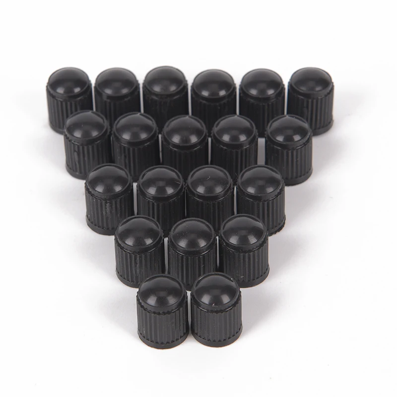 

20Pcs Plastic Dust Valve Caps Bike Car Wheel Tyre Air Valve Stem Caps Motorcycle Tyre Air Valve Caps Accessories Black
