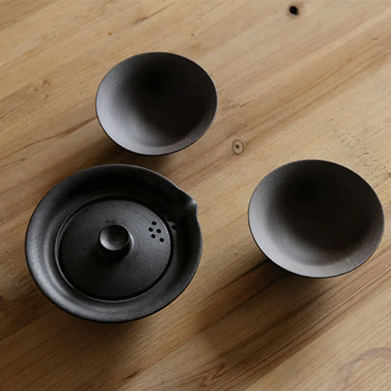 Набор керамических чашек для чая портативная японская посуда путешествий чайная