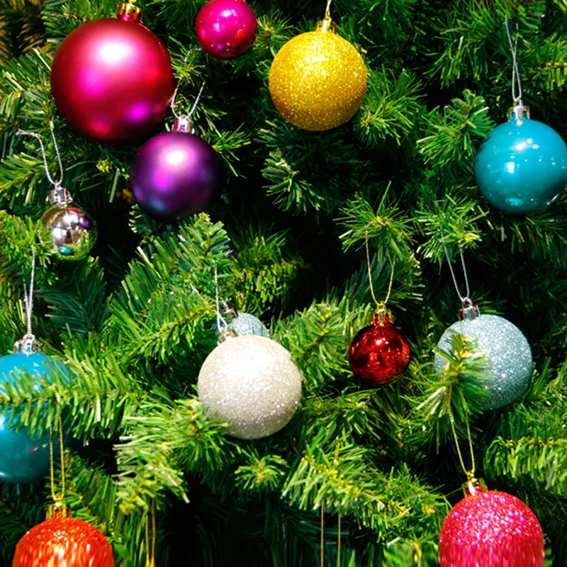 

24pcs Christmas Balls Glitter Christmas Tree Ornaments Hanging Christmas Decorations For Home Palline Navidad Xmas Decor Noel