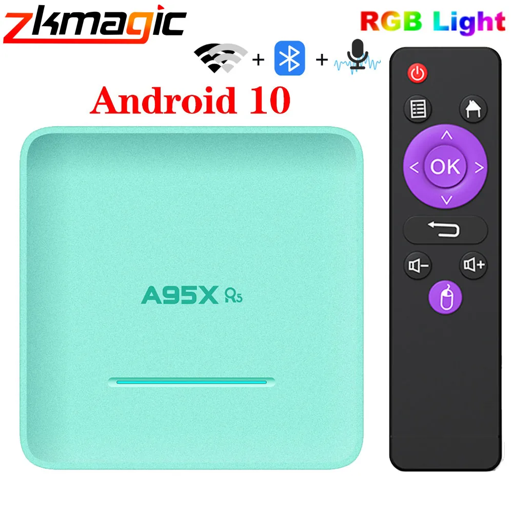 Android 10 0 ТВ приставка Rockchip RK3318 4K H.265 медиаплеер 3D видео 2 4G & 5 8G wifi 4 Гб RAM 32 Смарт YouTube