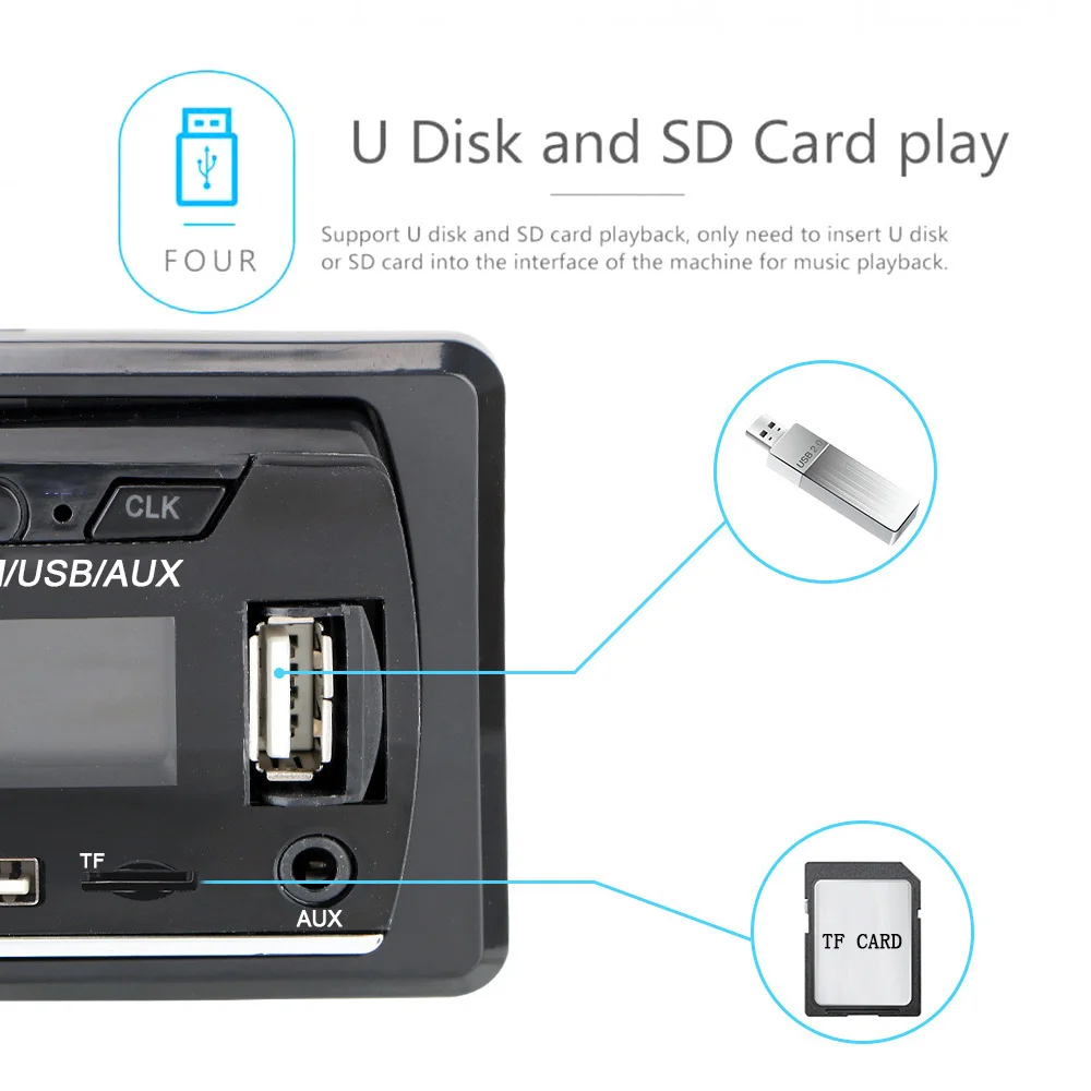 12v 1 din car mp3 player autoradio in dash stereo radio audio fm transmitter cartronics interior parts automobile accessories free global shipping