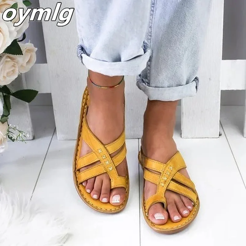 

Gladiator Sandals Women Comfy Slippers 2020 Fahion Roman Wedge Sandals Low Heels Beach Shoes Casual Flip Flops Sandalia Feminina