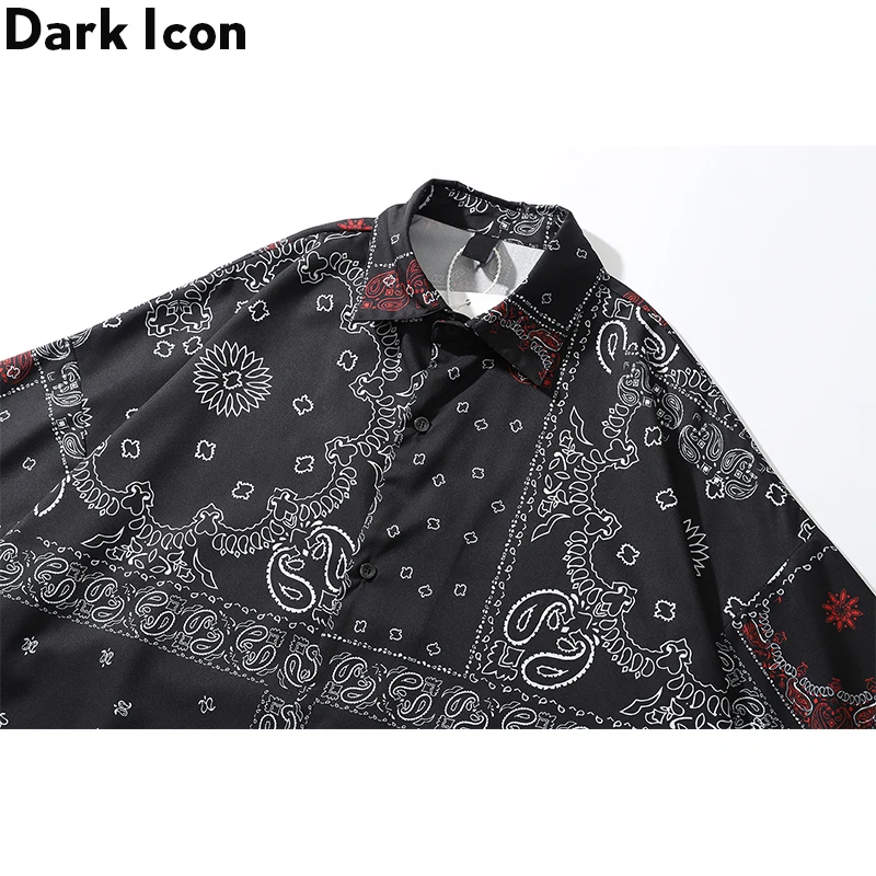 Гавайская рубашка Dark Icon для мужчин и женщин летняя уличная одежда с принтом