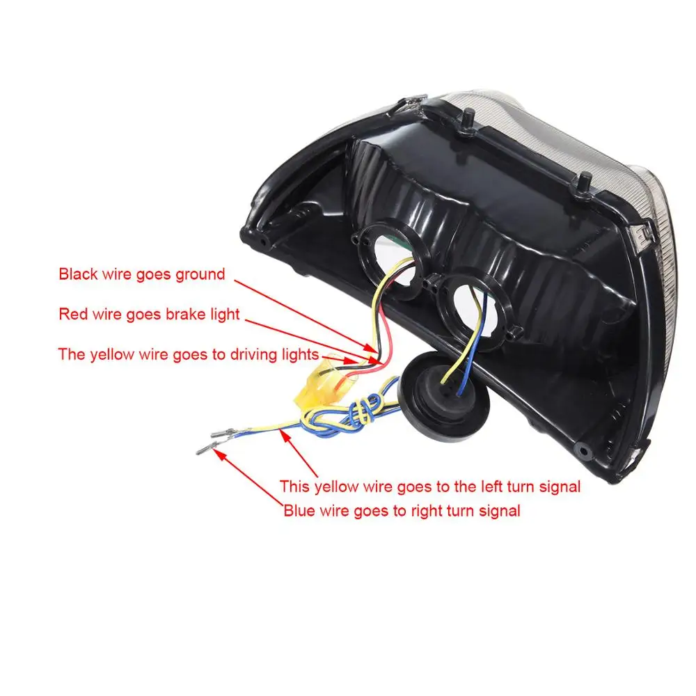 Мотоциклетный задний фонарь стоп Сигналы поворота Интегрированный Светодиодный