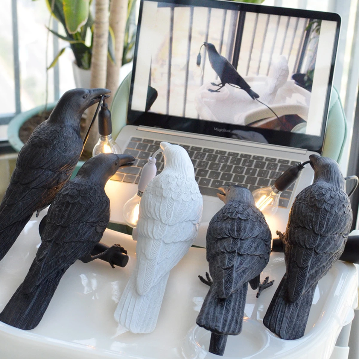Настольная лампа Seletti Bird s в скандинавском стиле современный светодиодный