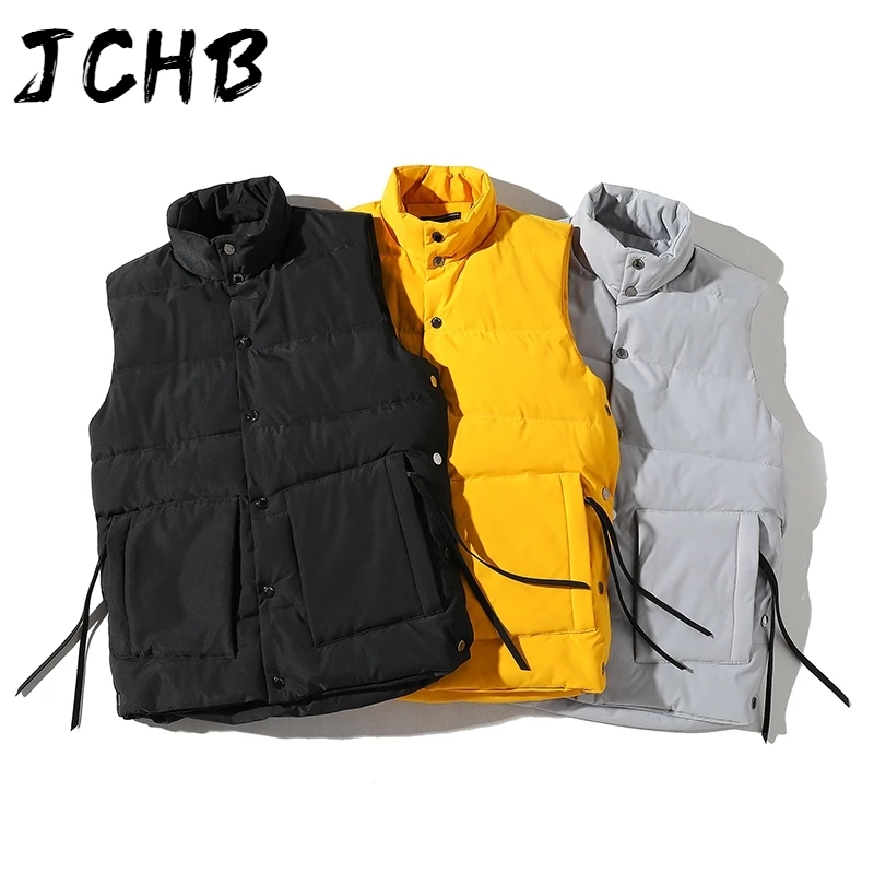 

Sleeveless Spring Men Autumn New Fashion Casual Coats Cotton-Padded Men's Vest Male Jacket Thicken Waistcoat MB709