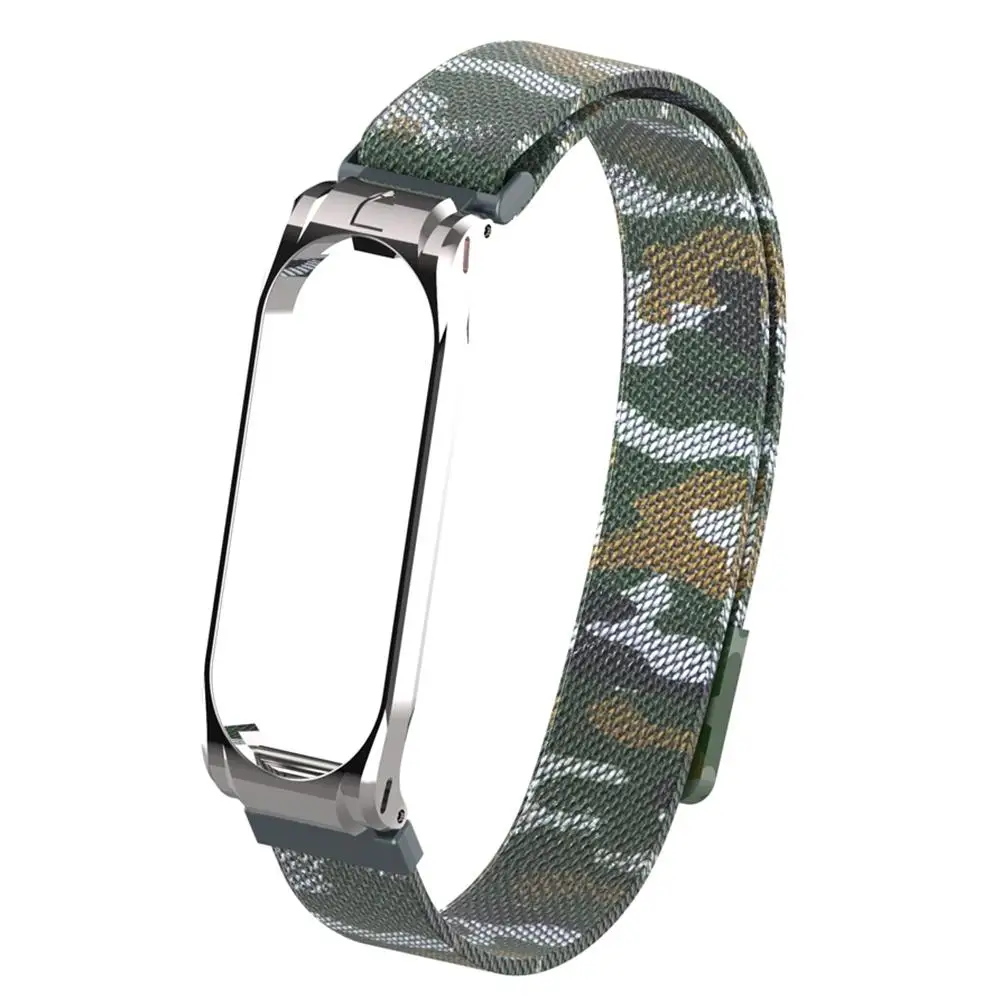 Army Gree Сменный ремешок для наручных часов Xiaomi mi Band 3 4 красочные часы mi lanis из нержавеющей стали часы на магнитном ремешке браслет - Цвет: Army Gree