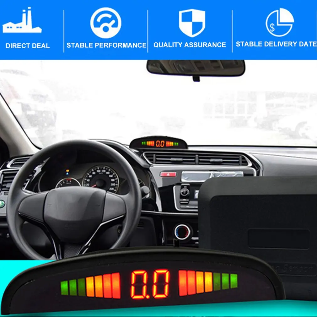 Автомобильный парковочный реверсивный радар Универсальный 4 зонда маленький