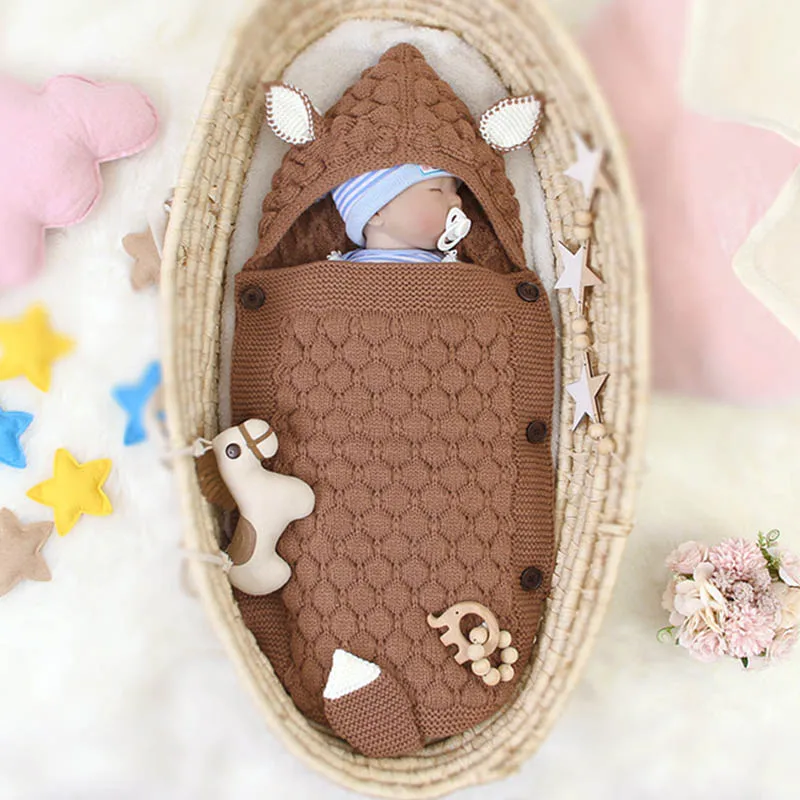 

Baby Stroller Swaddle Sleeping Bags Crib Envelop Wrap Anti Kick Quilt Sleepsacks Acrylic Fiber Outdoor Winter Body Warm Blanket