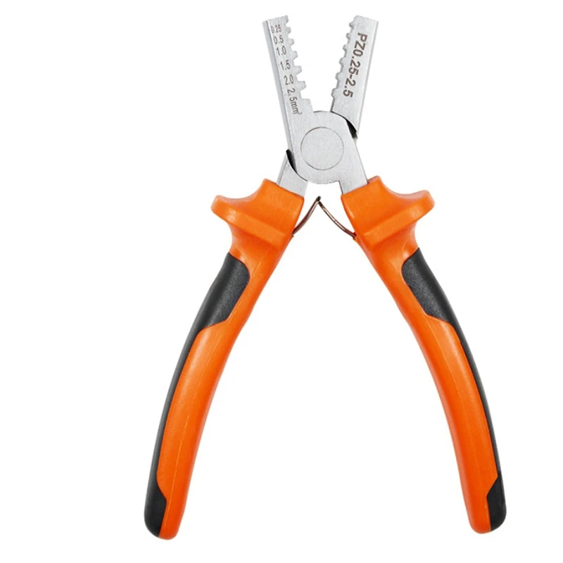 

Crimping Tube Terminal Pliers Style Mini Crimper Tool Electrical Bootlace Terminal VE Crimping,PZ 0.25-2.5A