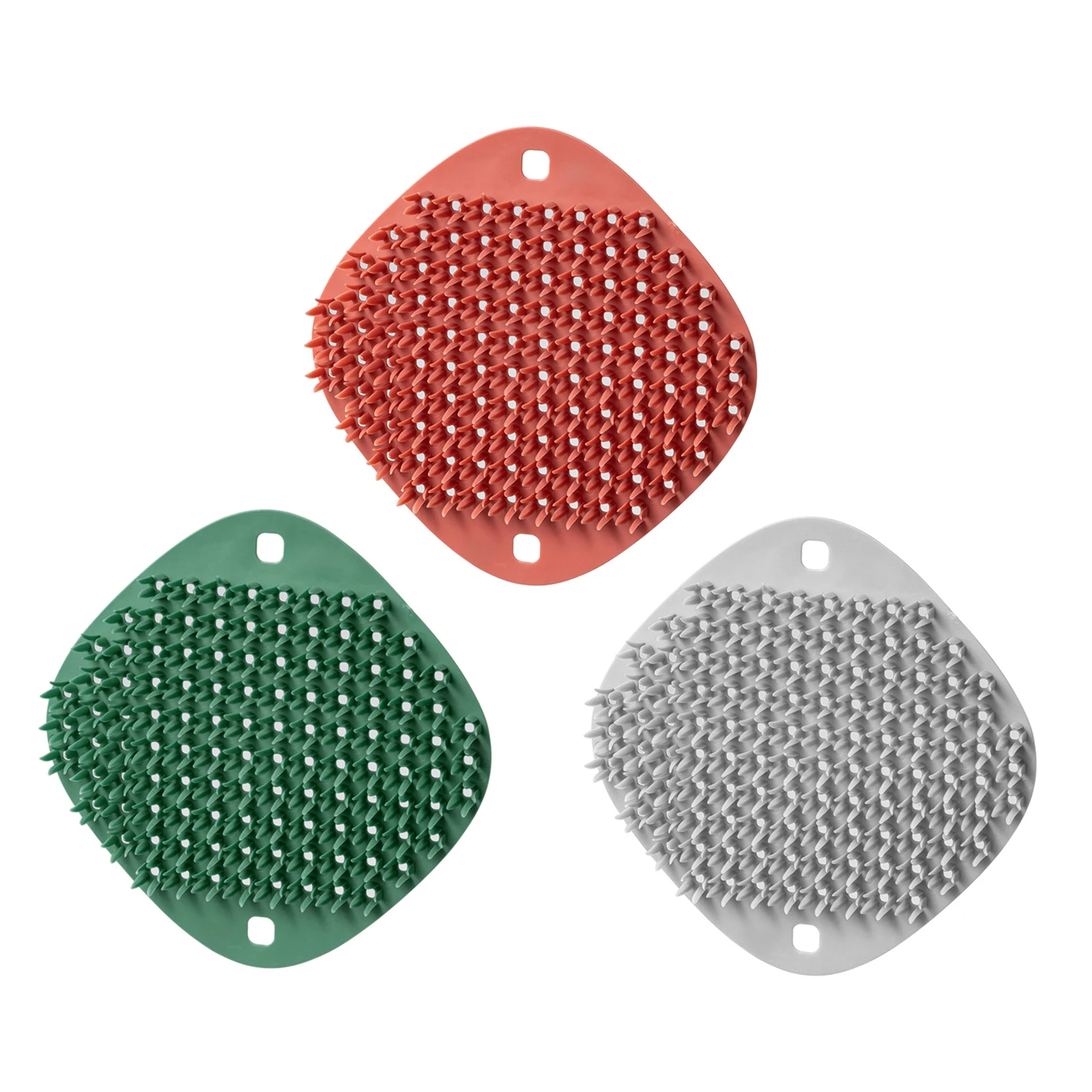 

1 PC Cleaning Brush With High-Density Flower Teeth Hanging Holes For Dish Pot Fruit Kitchen Soft Scrub Reusable Cleaning Brush