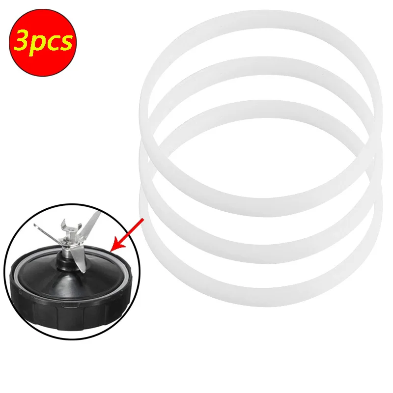 

3Pcs Ninja 1000W Made quality rubber Rubber Gasket Sealing White O Ring Blender Gasket Replacement Parts for Nutri Ninja Blender