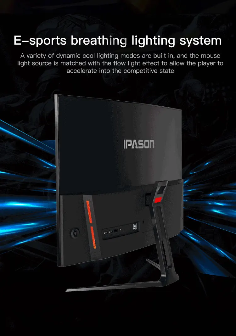 IPASON 31,5 дюйма/2 K HD/165 Гц изогнутый e-sports/лучше, чем 144 Гц дисплей PS4 интернет кафе ЖК-экран для настольного компьютера