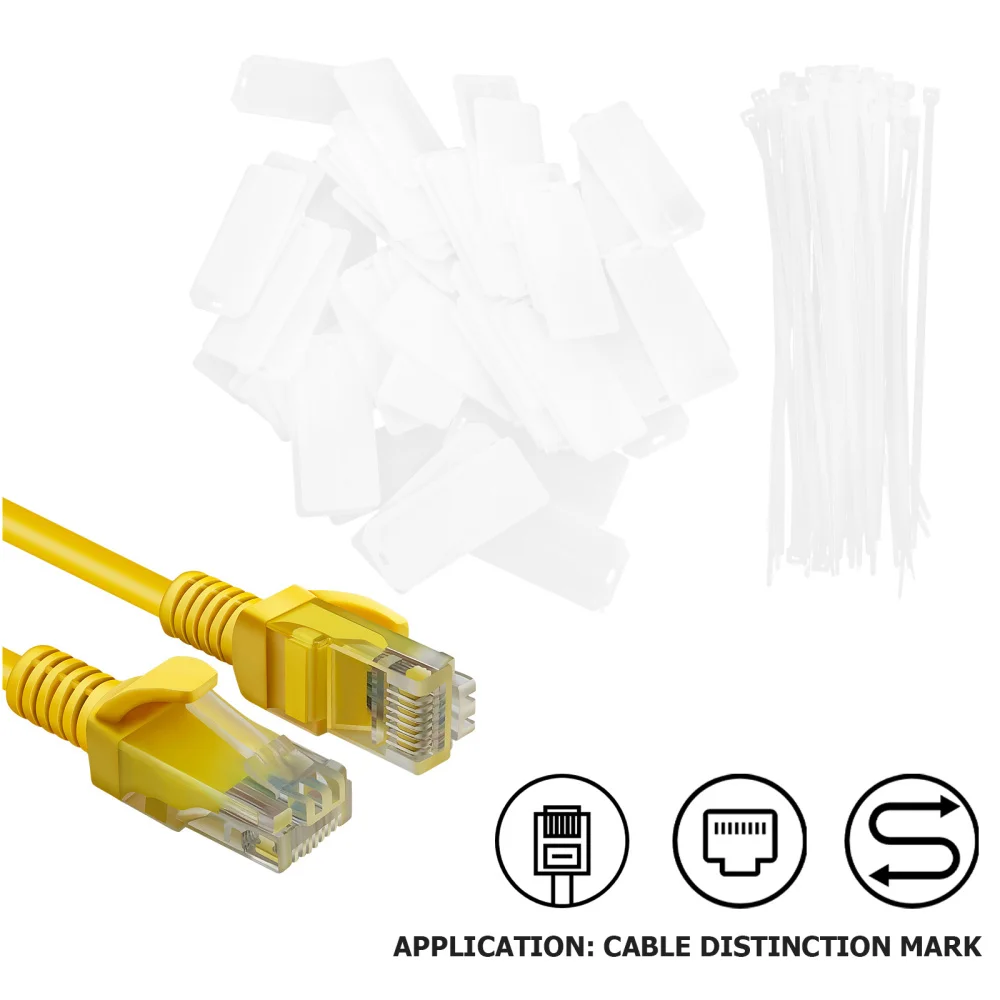 

50pcs Cable Labels Cord Identification Tags Network Cable Marker Cord Mark