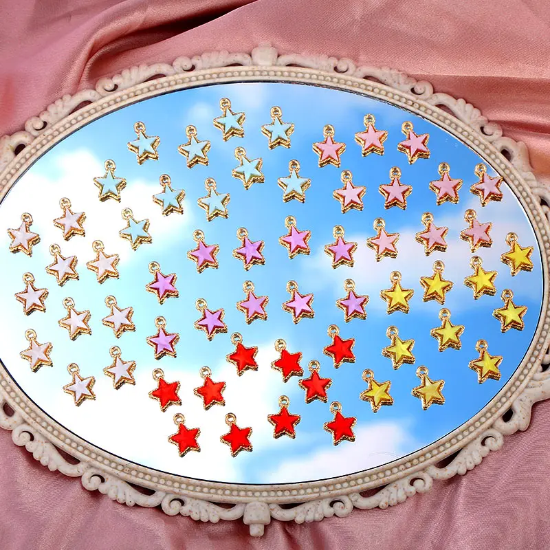 10 шт./компл. Новые разноцветные милые Подвески в виде звезд аксессуары для