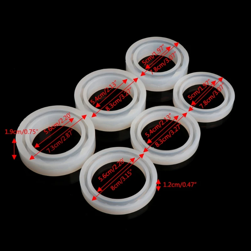 

Round Silicone Mold Resin Bracelet Bangle For DIY Jewelry Casting Mould Making Tools