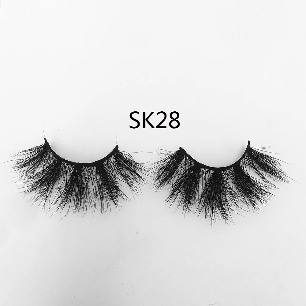 SK28 25 мм 3D норковые ресницы накладные ресницы крест-накрест Пышные ресницы для наращивания натуральные накладные ресницы инструменты для макияжа - Цвет: SK28