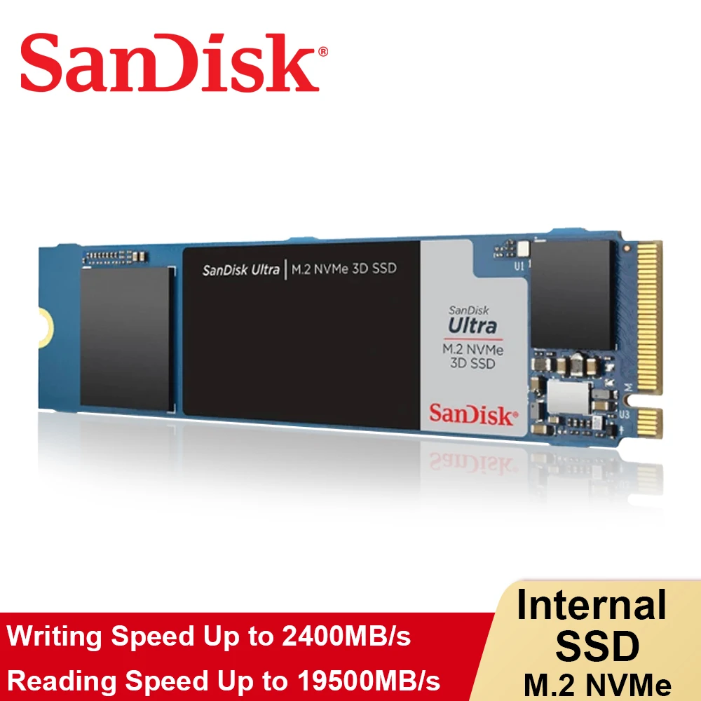

Внутренний твердотельный накопитель Sandisk M.2 NVMe SSD, 1 ТБ, 500 Гб, 250 ГБ, жесткий диск hdd PCIe NVME 2280, совместимый с ноутбуком и настольным ПК