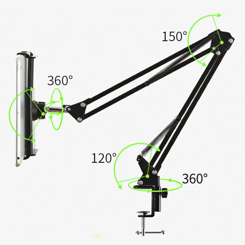 mobile phone tablet holder stand 360 degree flexible long arm lazy deskbed mount holder for iphone ipad air 6 11inch table free global shipping
