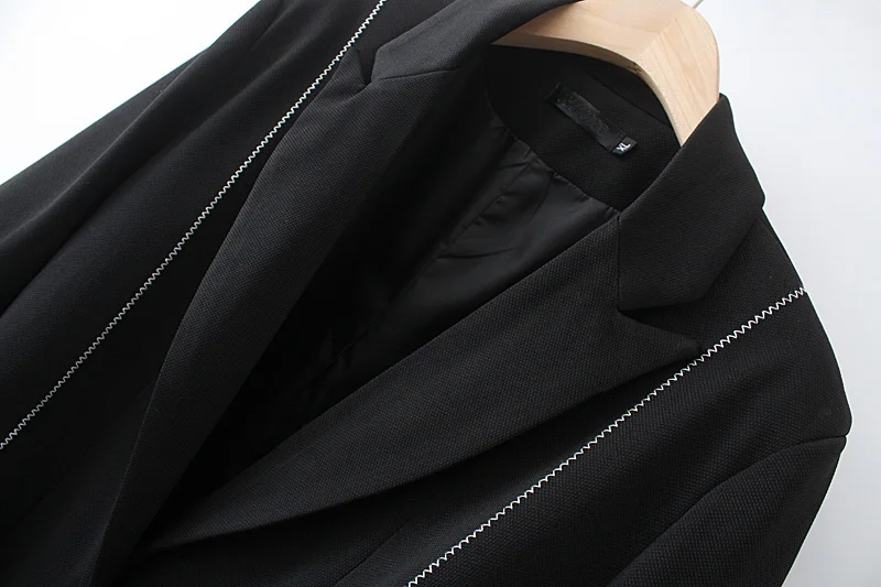 Блейзер Пальто для женщин четкая стрелка украшения на одной пуговице карманах