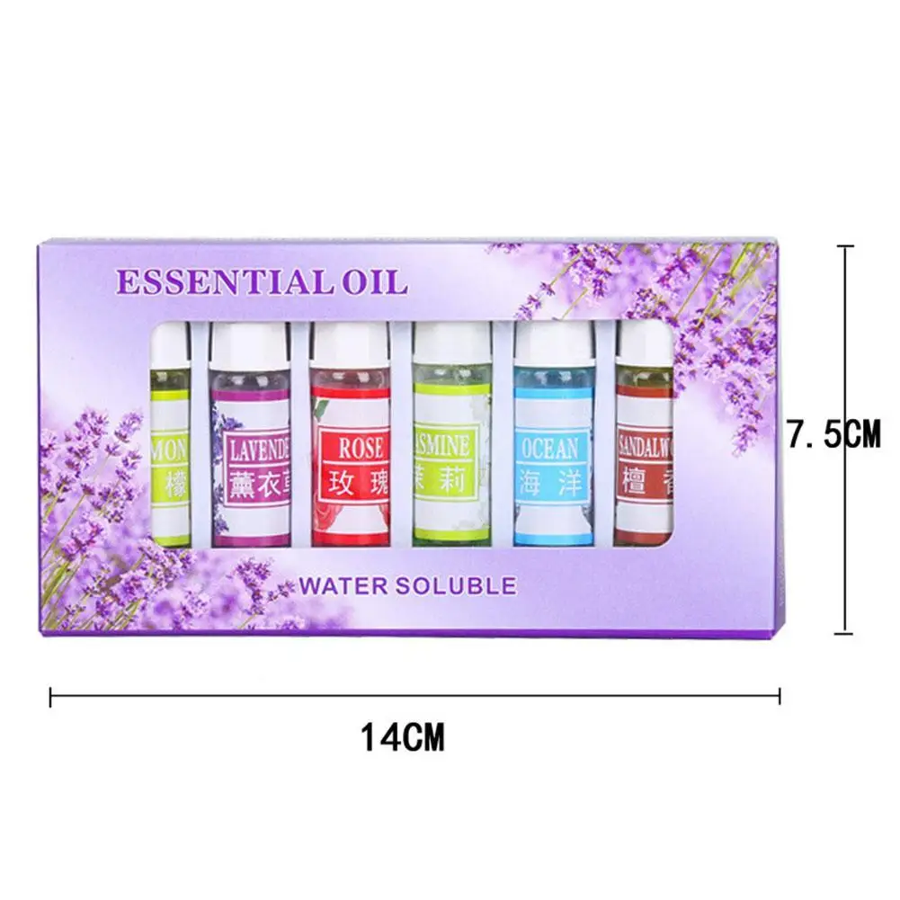 

6pcs/set Essential Oil For Diffuser Aromatherapy Oil Kind Natural Oil 6 Fragrance 5ML Spa Aromatherapy Humidifier L8Z3